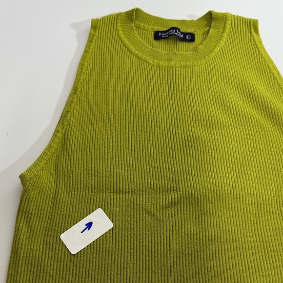 Emerson Lang Vibrant Lime Sleeveless Knit Top - Picture 4 of 6
